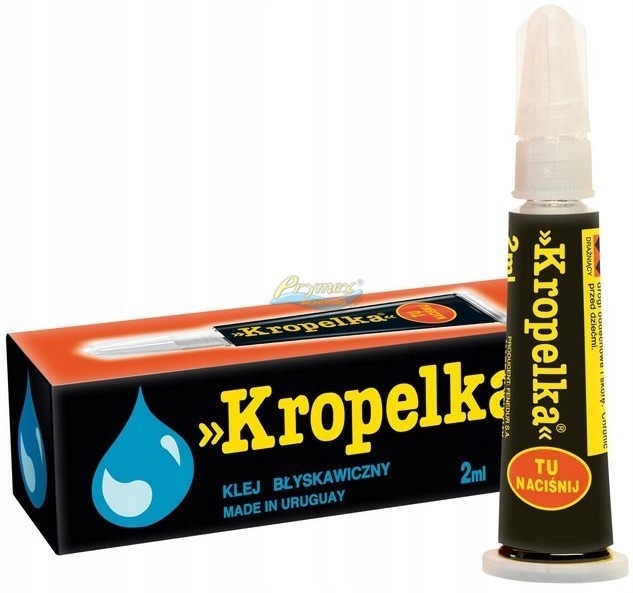 Klej Błyskawiczny Kropelka Uniwersalny Cyjanoakrylowy Bezbarwny 2 ml