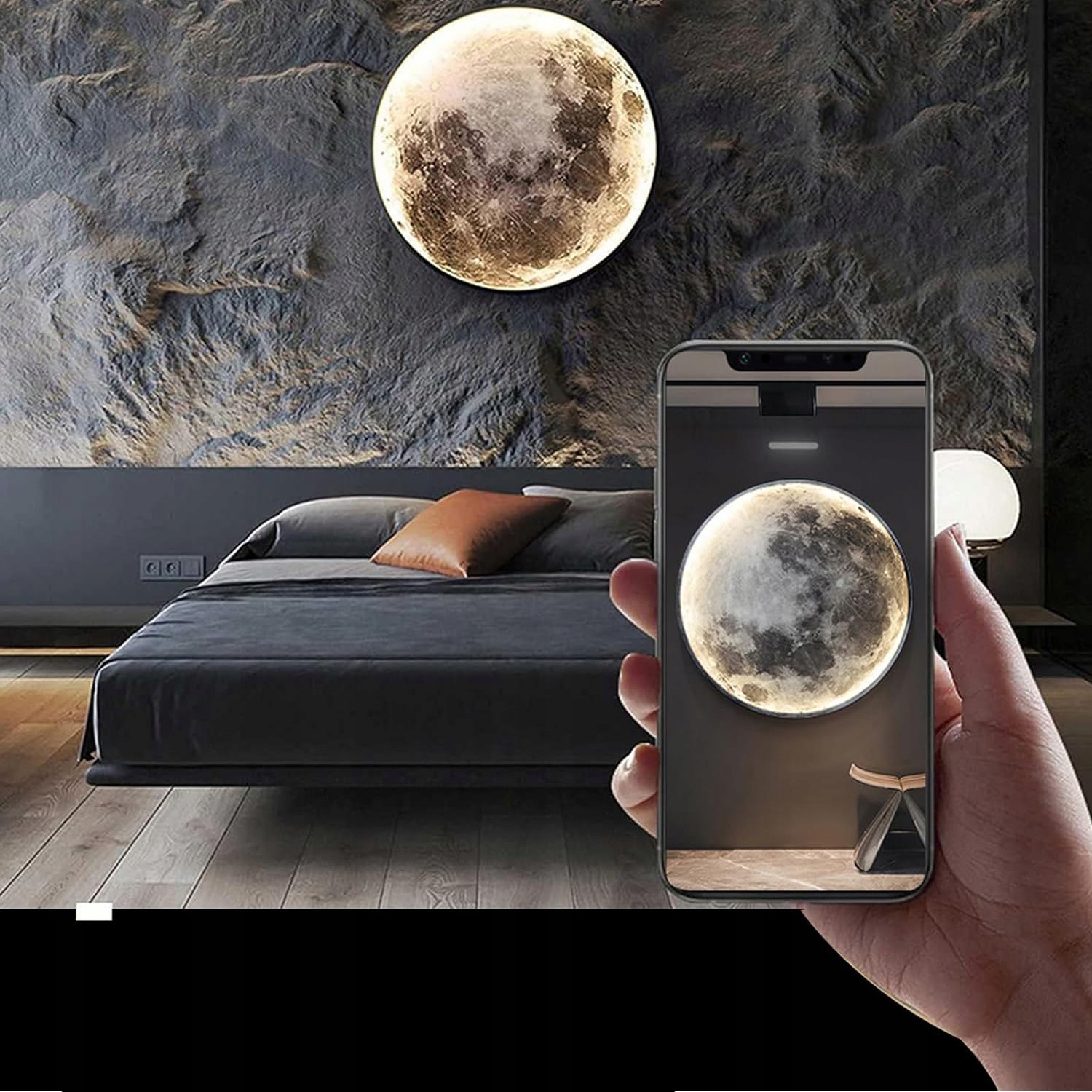 KINKIET LAMPA ŚCIENNA ZINTEGROWANE ŹRÓDŁO LED KSIĘŻYC LAMPKĄ NOCNĄ 3 KOLOR Kolor dominujący biały