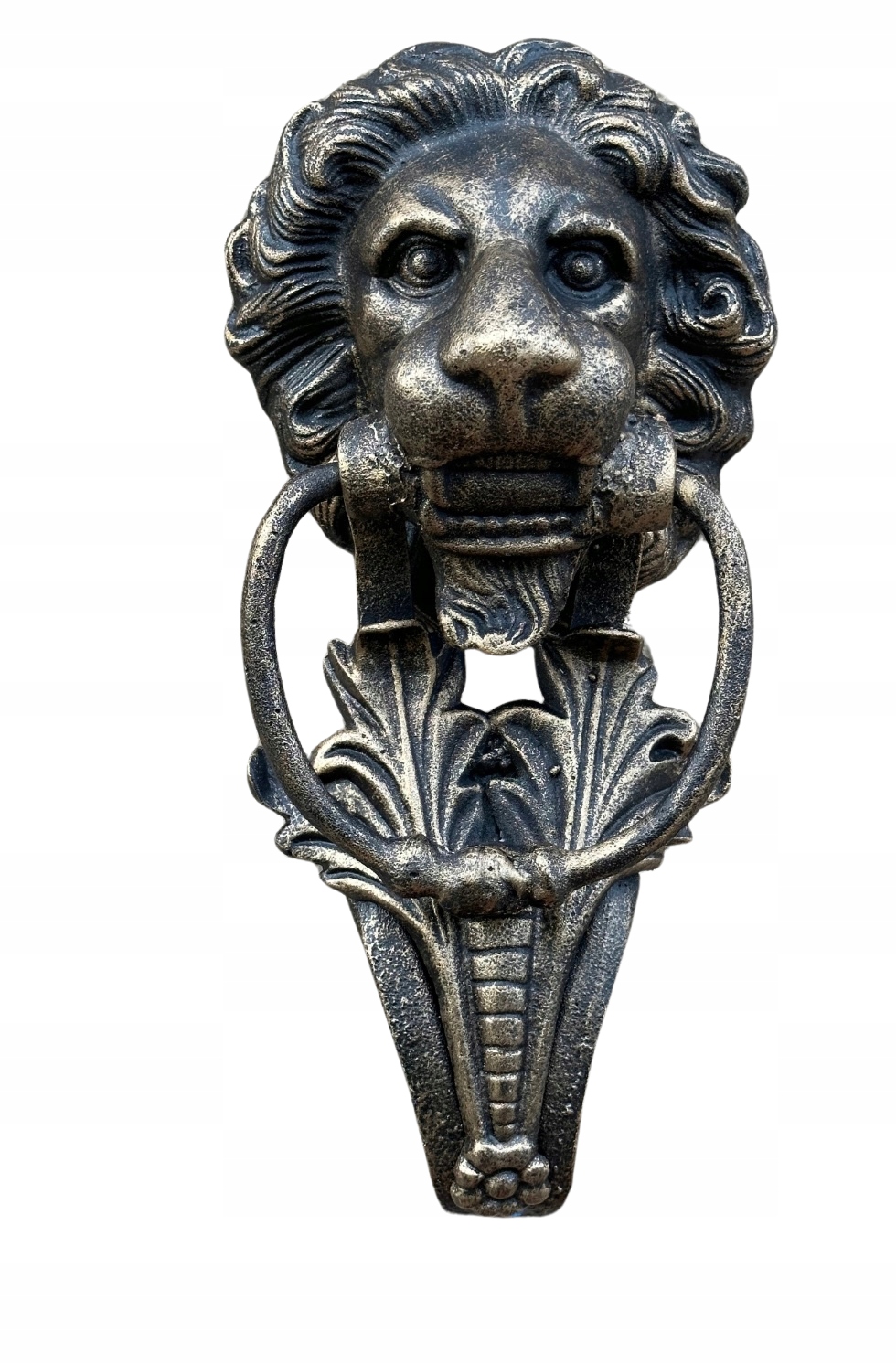 LEW KOŁATKA Z ŻELIWA DUŻA RZEŹBA SUPER ZODOBA