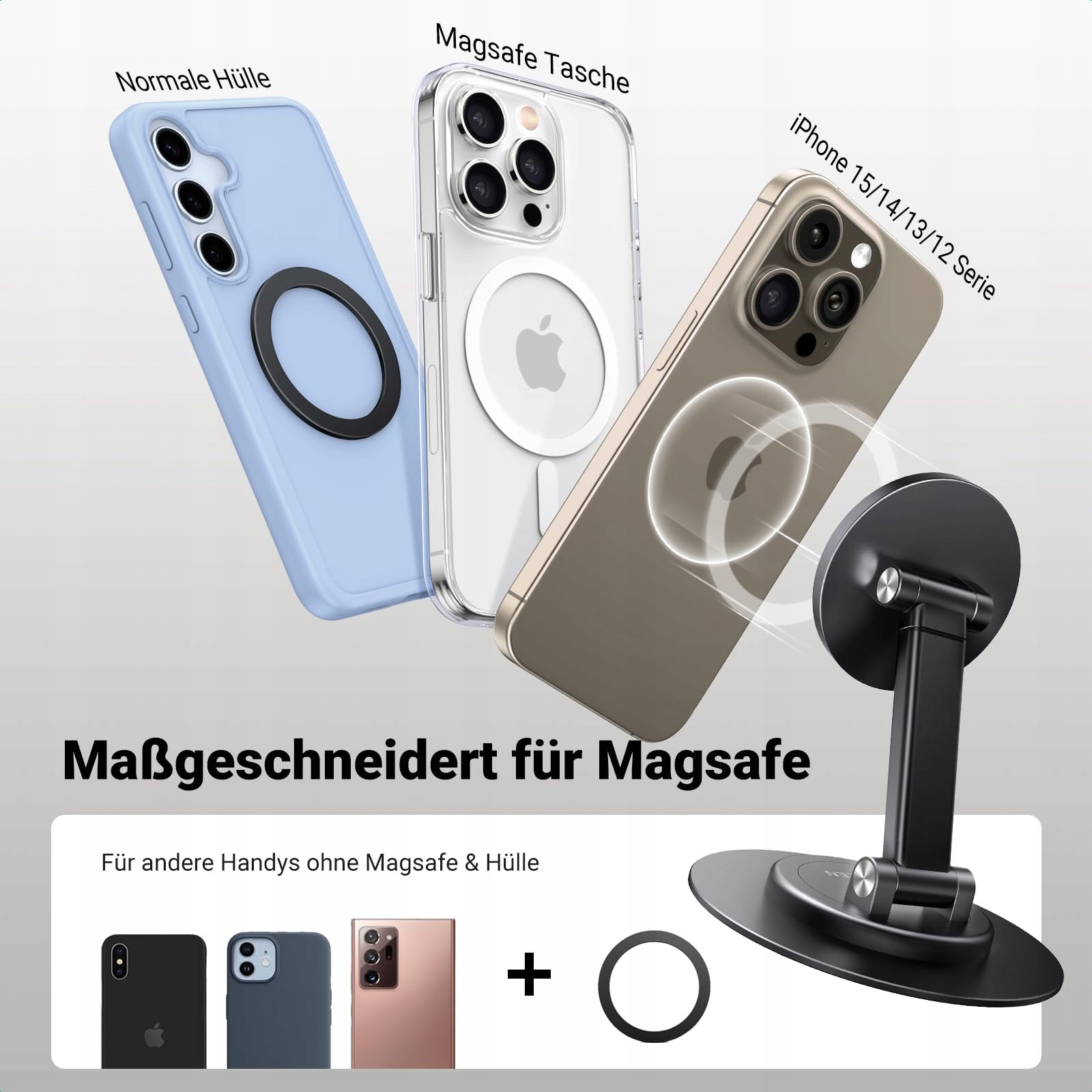 UGREEN Magnetyczny Stojak Na Telefon 360° Do iPhone 16 15 14 13 12 Pro Max — miniatura 7