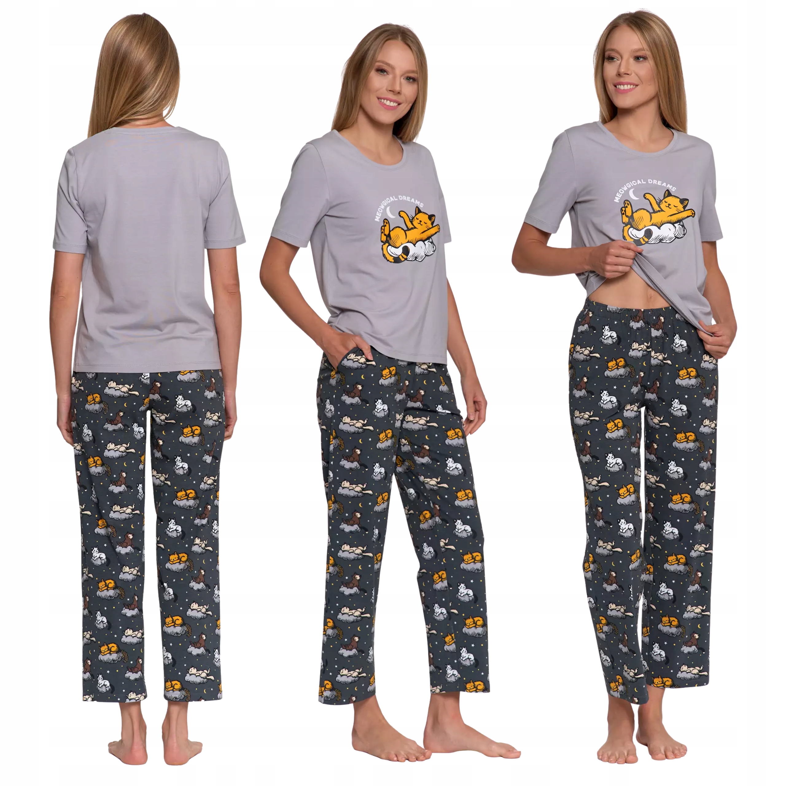 Moraj пижамы Женские хлопок серый