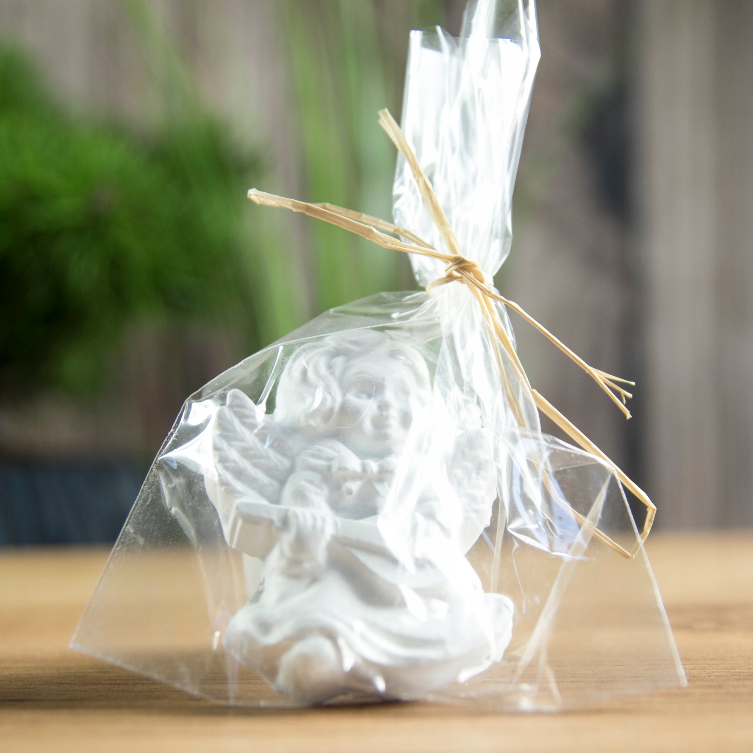 FIGURKA ANIOŁEK ANIOŁ PŁASKI DEKORACJA OZDOBA Kolor biały