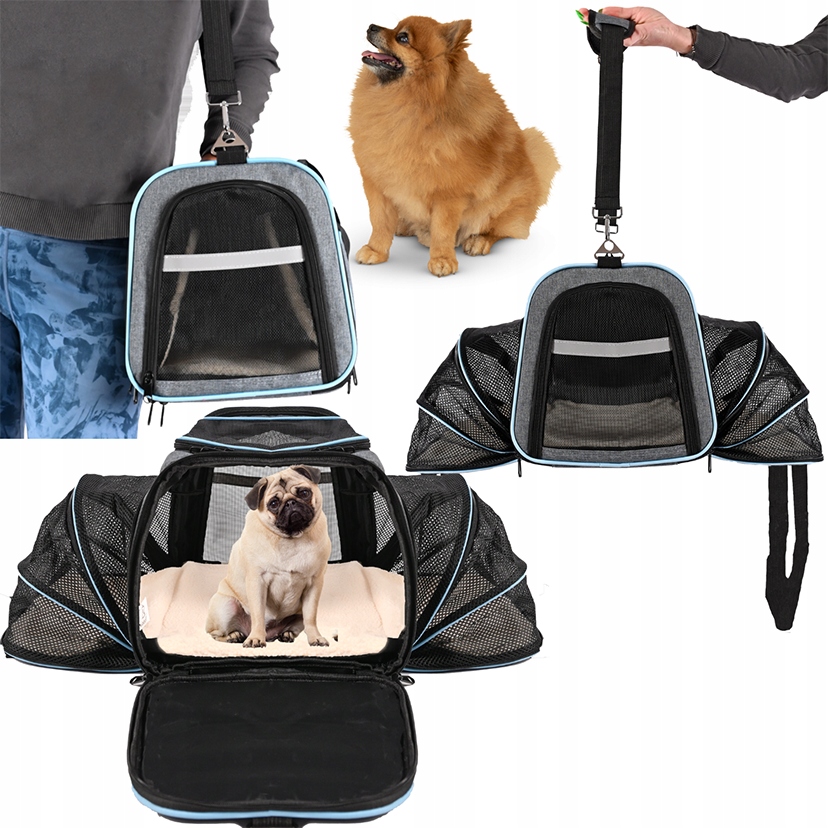 Levně Přepravka Rozkládací Přepravní Taška Pro Kočky Psa Zvířat Do Letadla