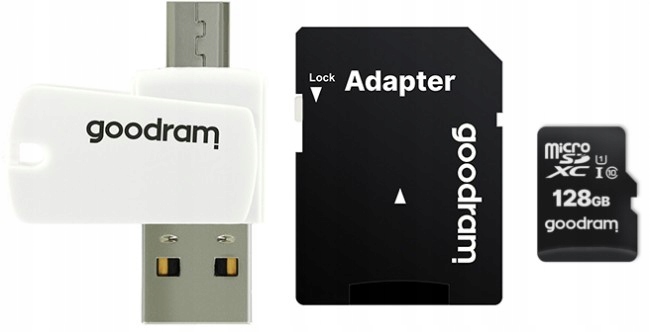 

Goodram 128GB MicroSD Karta Adapter Czytnik Usb