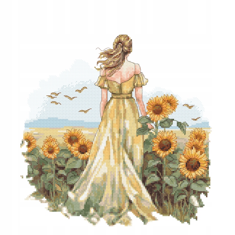 Křížková výšivka Vyšívací sada Rozloučení s létem III