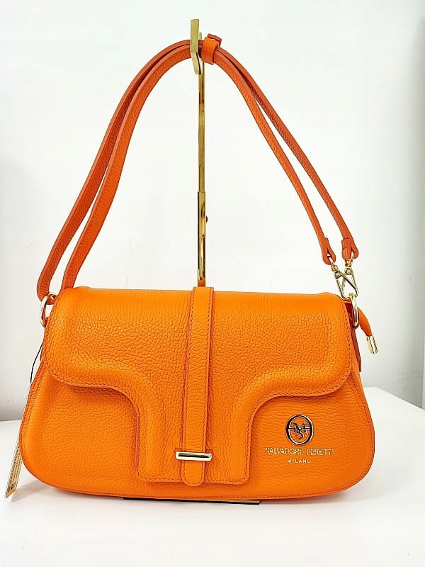 

Salvadore Feretti torebka na ramię skórzana pomara