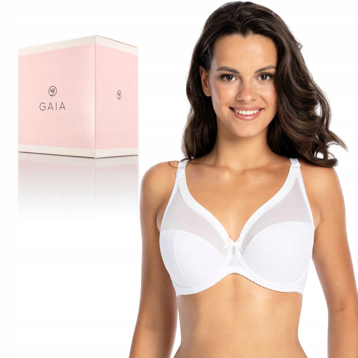 Gaia Biustonosz półusztywniany stanik Sonia 1058 biały 75E