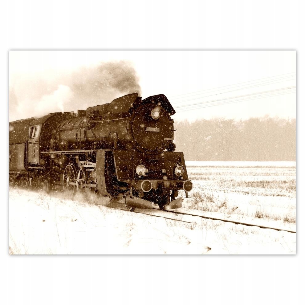 

Naklejki 70x50 Parowóz Ol4959 w śnieżycy