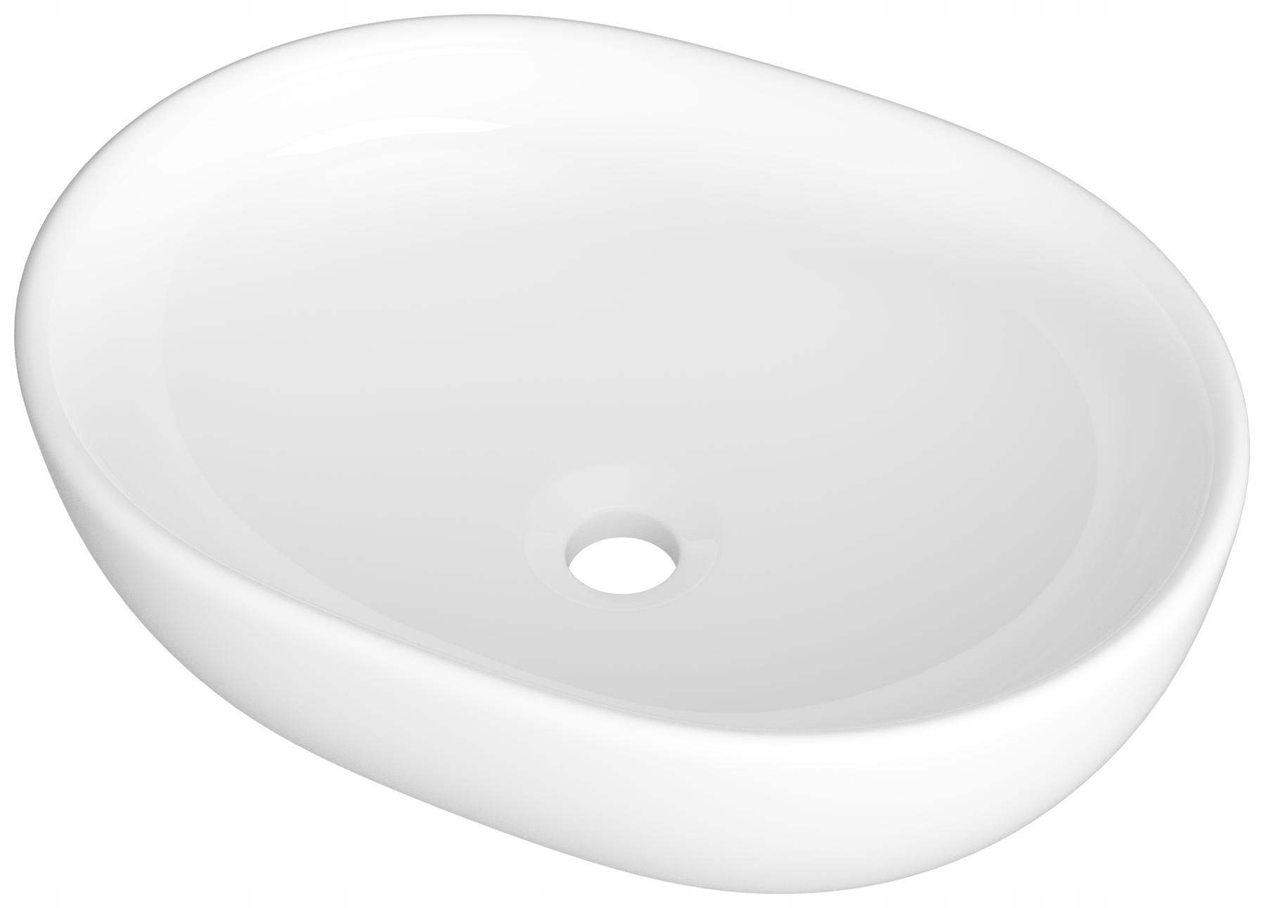 Umyvadlo Na Desku Bílé Keramické Oválné Kulaté Koupelnové Isola