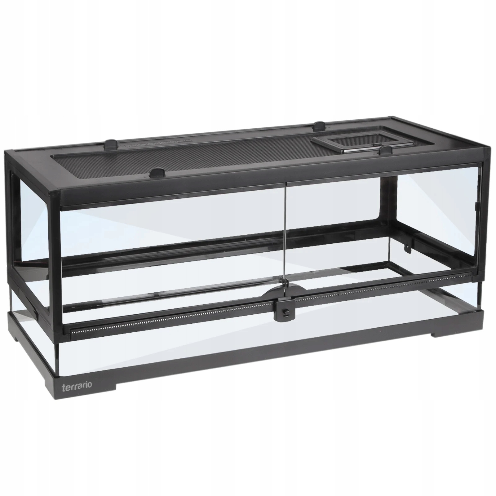 Levně Terárium Pro Plazy Skleněné Velká Nádrž Síťka Ventilace Plazů 75 CM