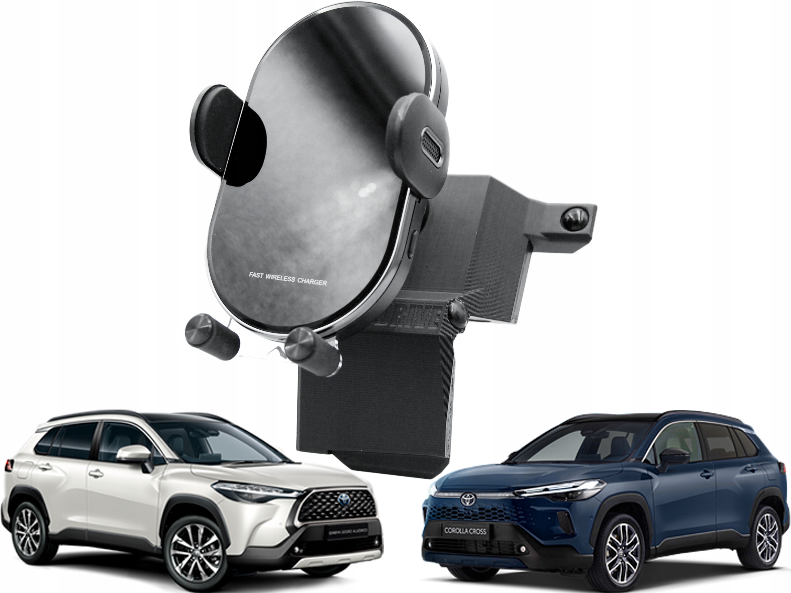 Držák na telefon s indukční nabíječkou určený pro Toyota Corolla Cross