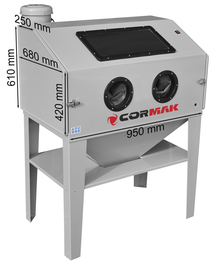 PIASKARKA KABINOWA 350L BOCZNE OTWARCIE DYSZE Producent code PIASKARKA KABINOWA KDP350