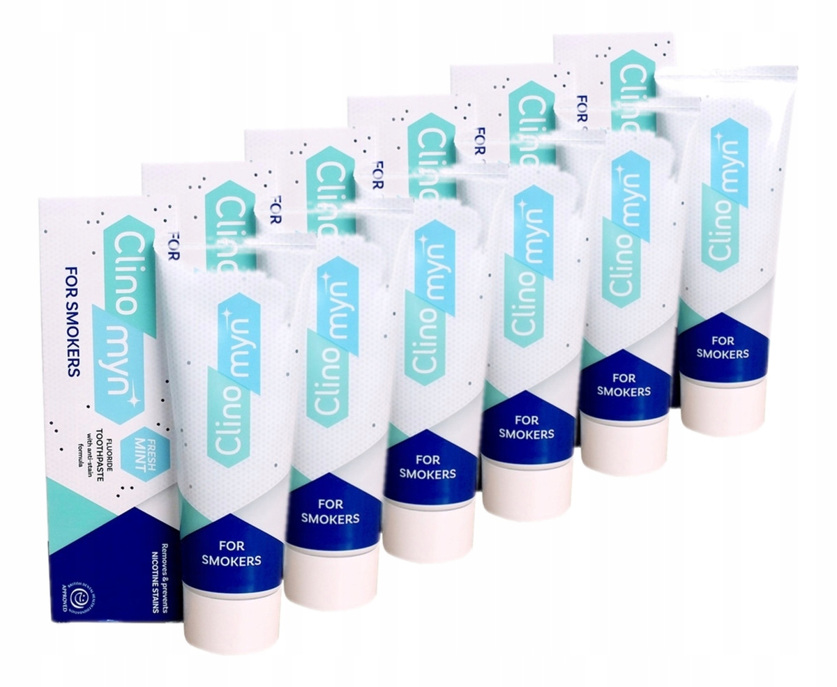 Clinomyn Pasta do zębów dla palaczy Fresh Mint 6x75ml