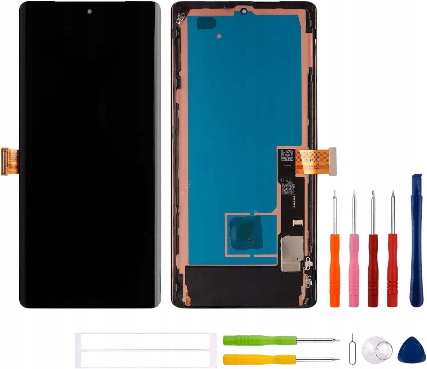 LCD displej Kompatibilní s Google Pixel 7 Pro Černý Bez rámečku