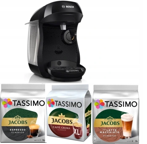 Ekspres kapsułkowy Bosch Tassimo Happy Friendly TAS102E Zestaw kapsułek
