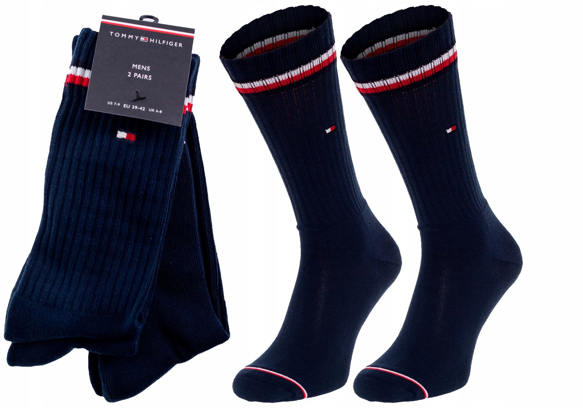

Tommy Hilfiger Męskie Długie Skarpety 2P R: 39-42