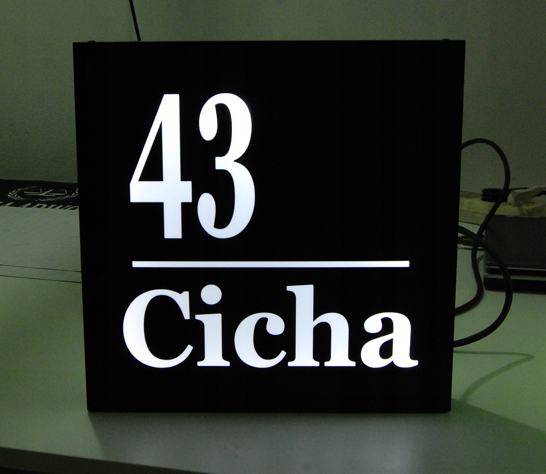 30x30 - NUMER DOMU Podświetlana Tablica led adres ulica baner Kod producenta 30A30