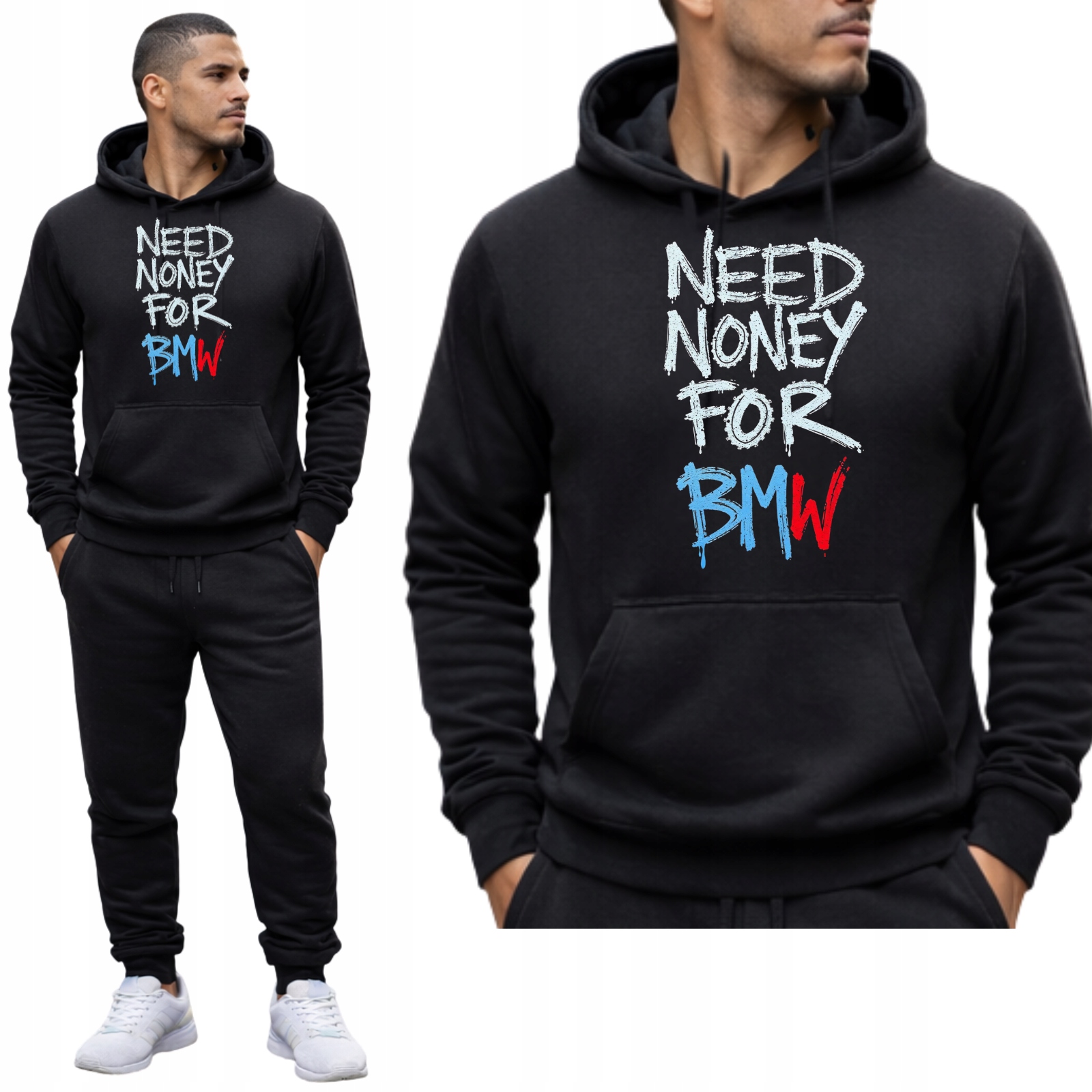 Need Money For Bmw Power Meski Tepláková Souprava Mikina S Kapucí Kalhoty XXL