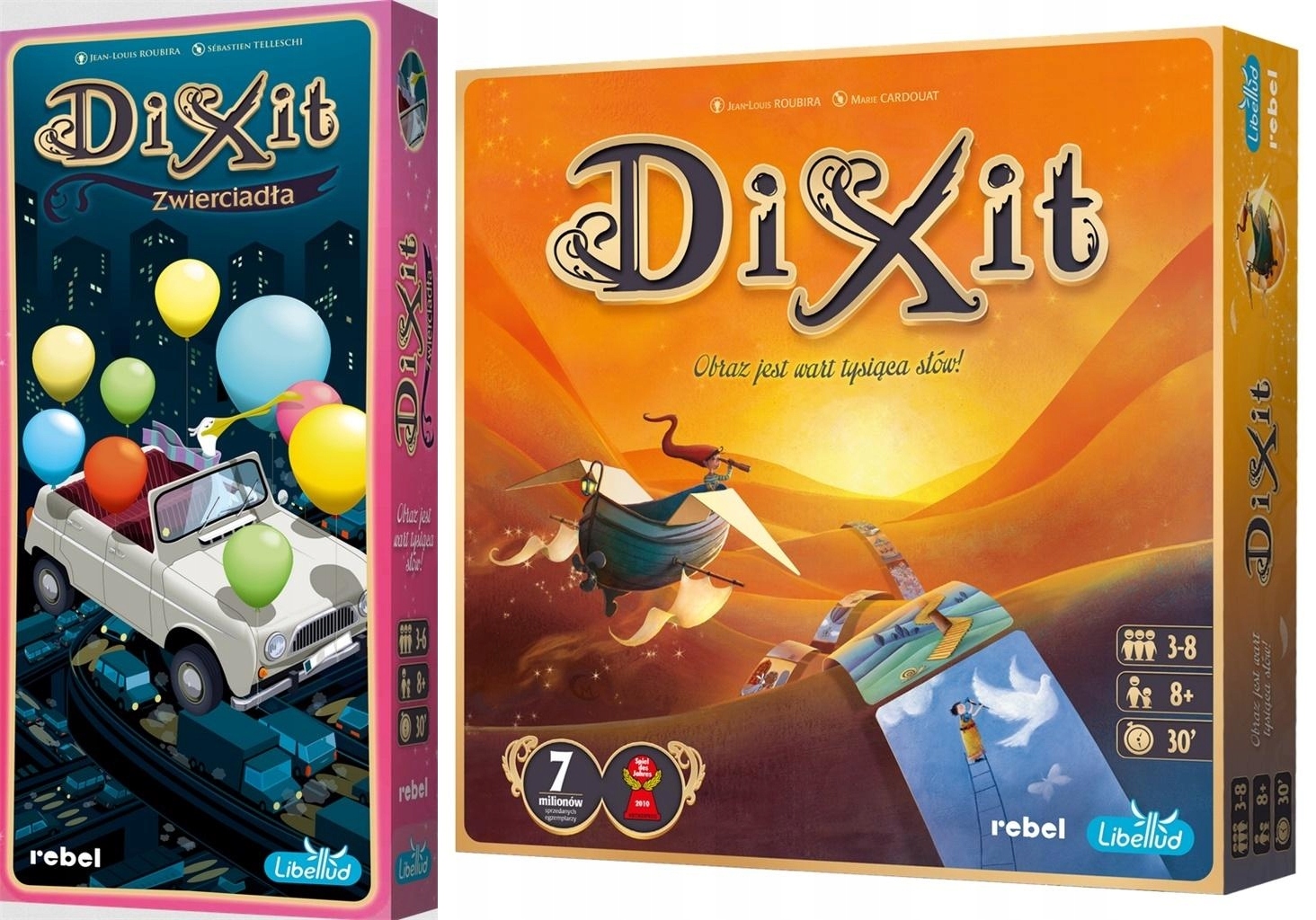 2W1 Gra Planszowa Rebel Dixit+ Dodatek Dixit 10 Zwierciadła