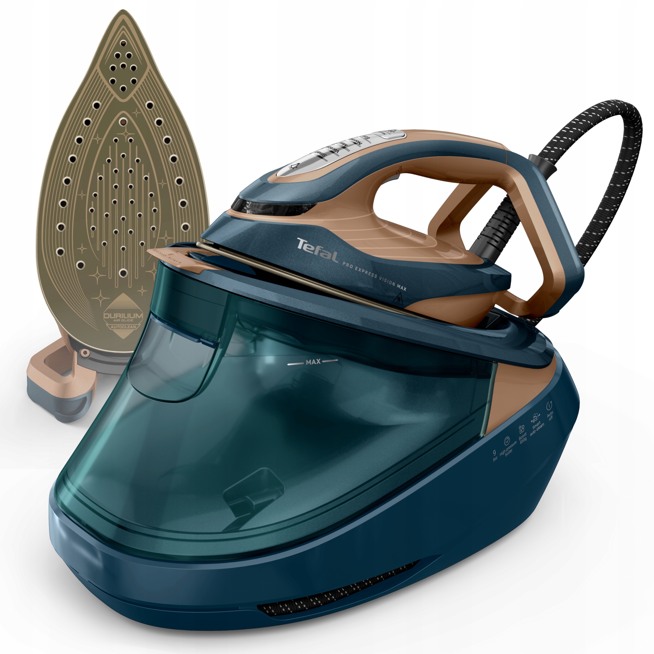 Stacja parowa TEFAL Pro Express Vision Max GV9920 generator 9bar 850g/min