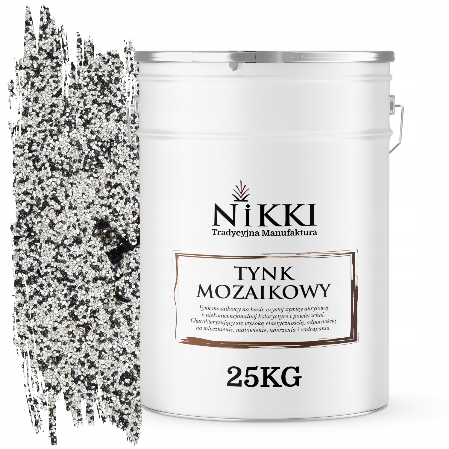 Mozaiková Omietka Živicová 25 Kg Vnútorná Bielo-čierna Sľuda