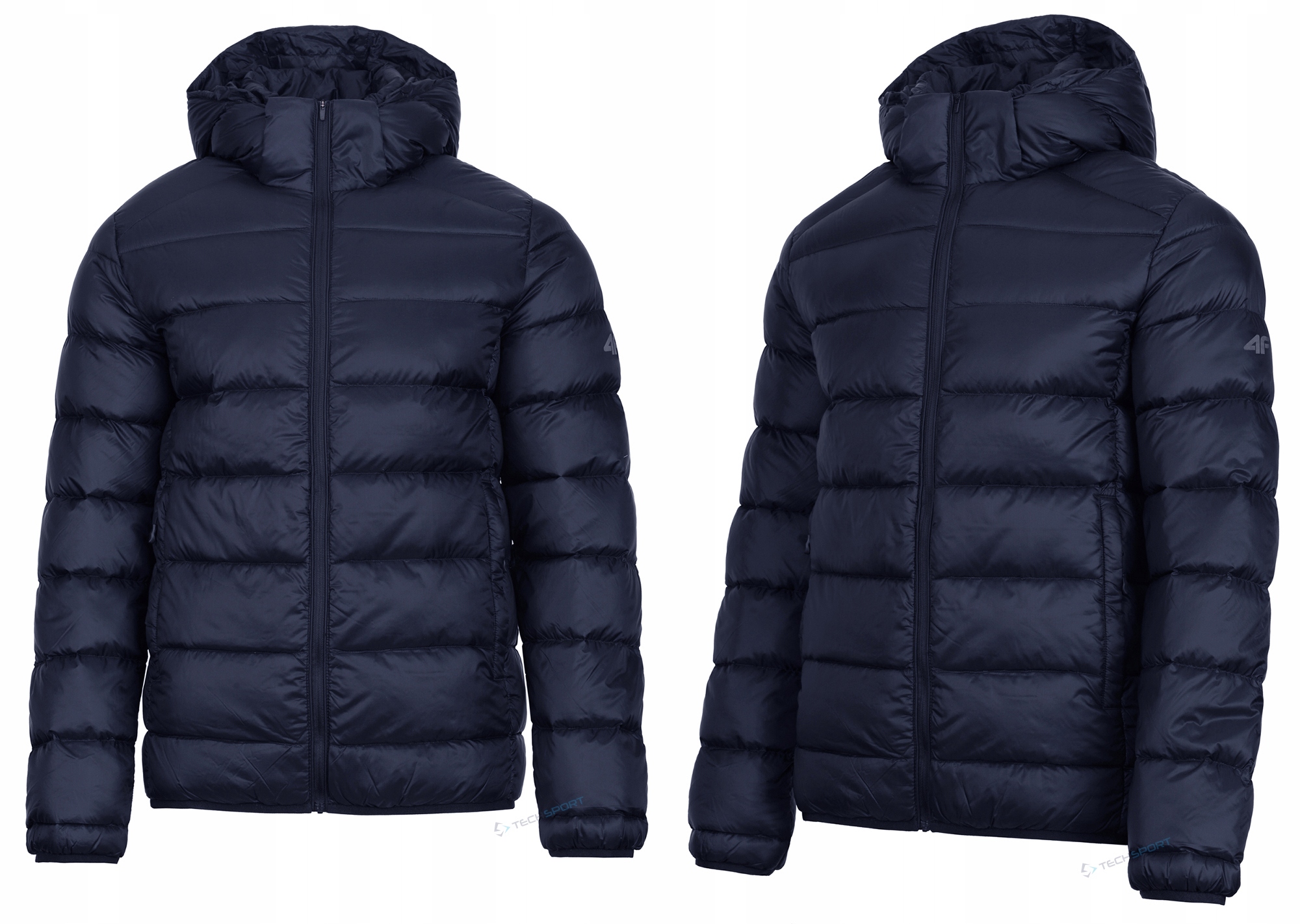 Lehká Péřová Bunda S Odnímatelnou Kapucí 4F M733 vel. XXL Přírodní Peří