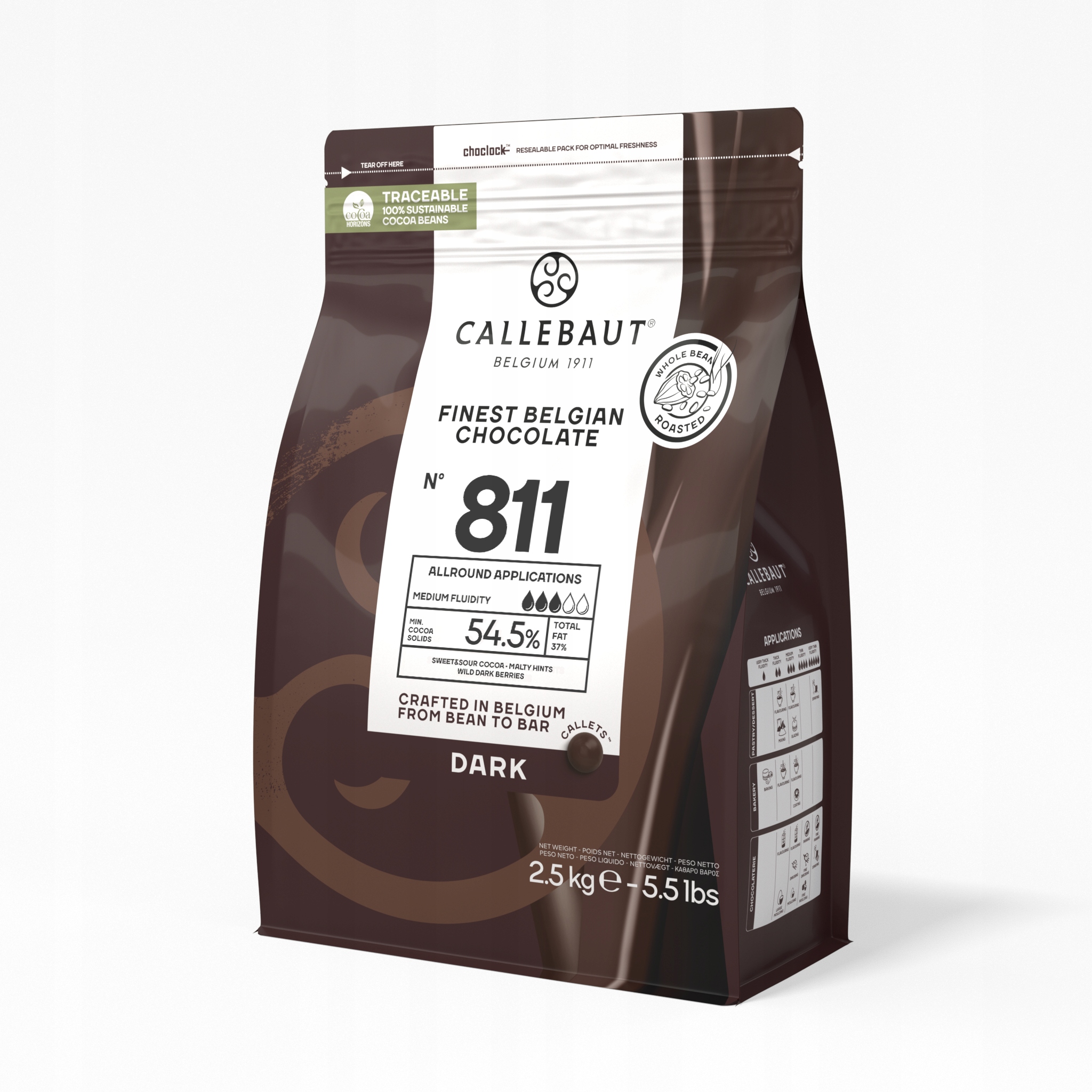 Barry Callebaut belgická čokoláda k pití, hořká 811 54% 2.5kg