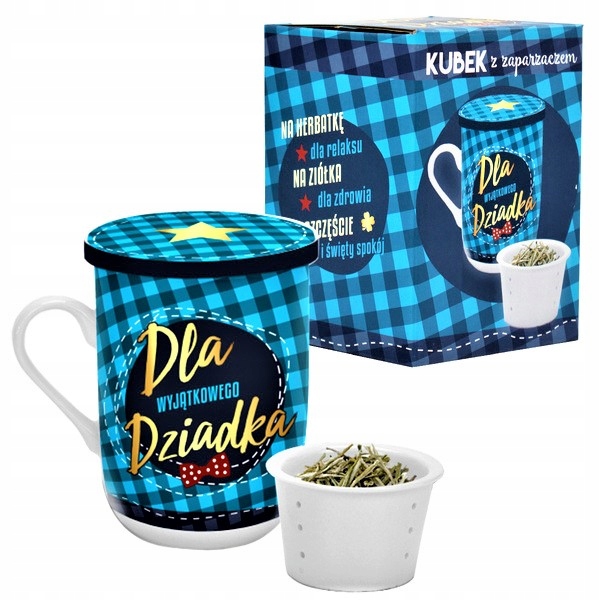 

Śmieszny Kubek Dla Dziadka z Zaparzaczem