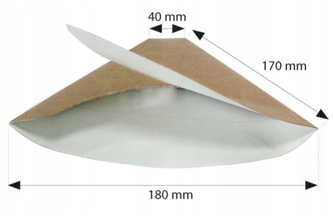 Rożki na naleśniki trójkątne | opakowania do naleśników 25szt. brązowe EAN (GTIN) 5904844515261