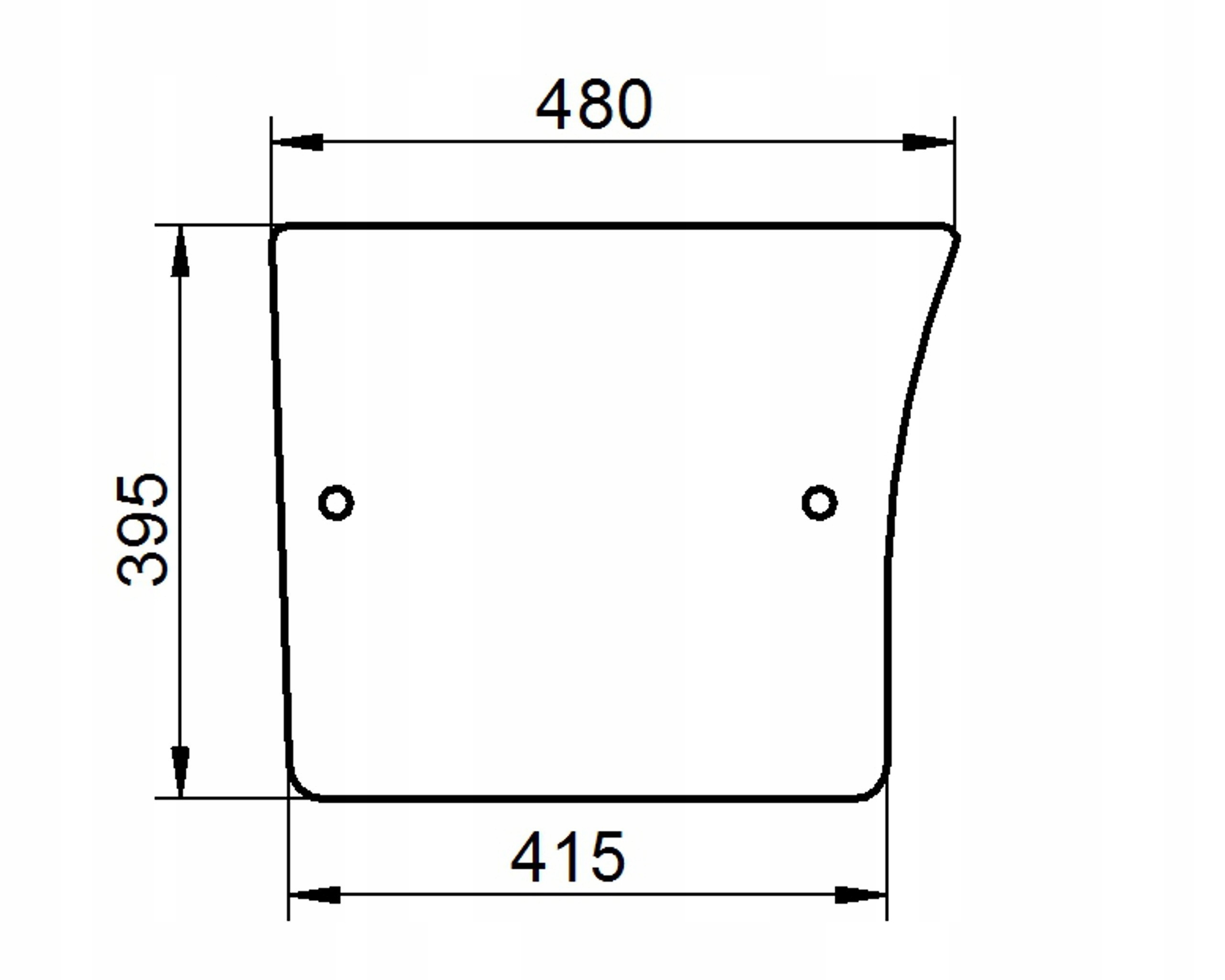 sklo John Deere kabina MC1 CC2 spodní dveře L57905
