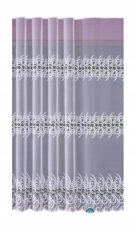 638D41 Hotová Záclona Na Pásku S Páskovým Vzorem 400x150