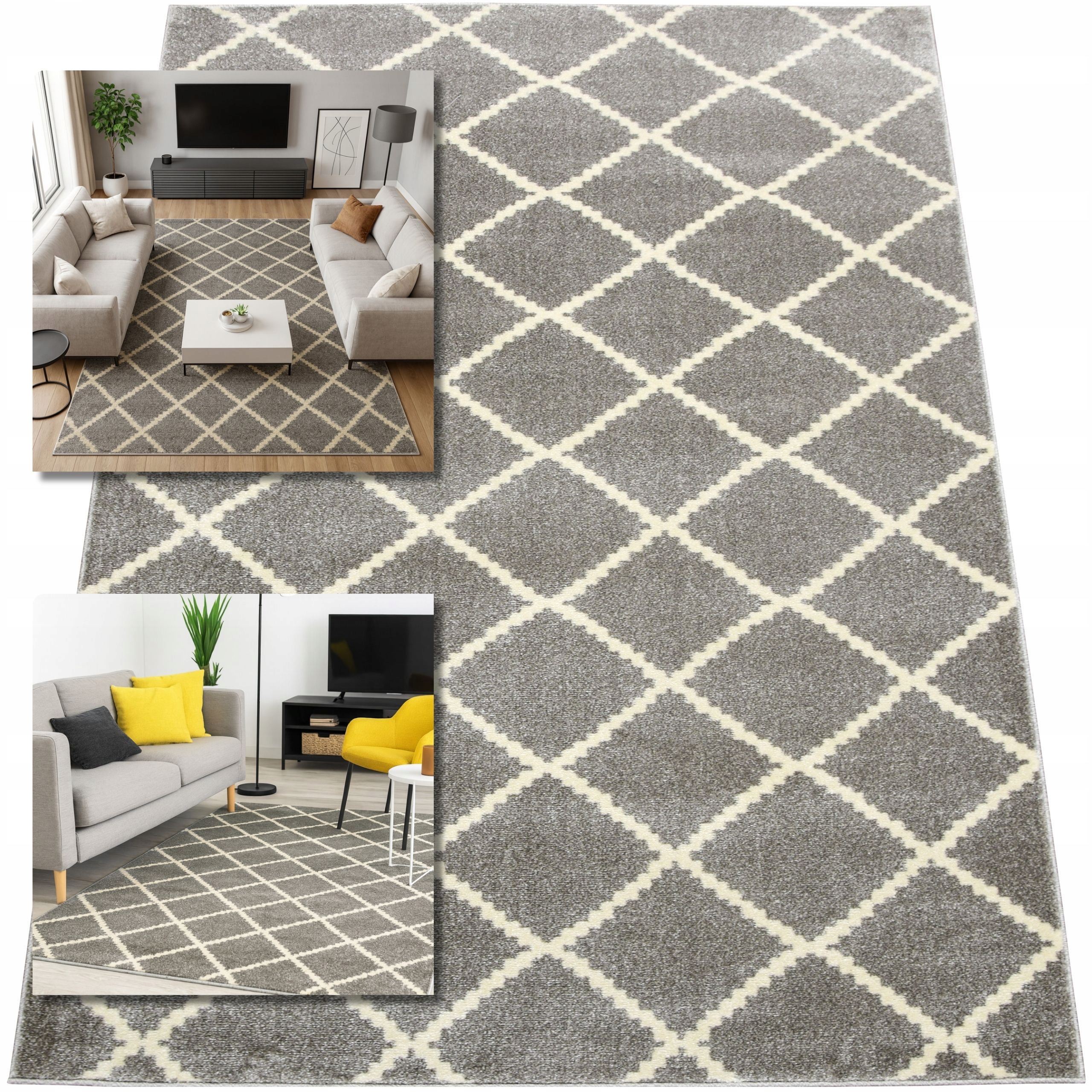 Koberec 140x200 Adventure Šedý Koberec Do Obývacího Pokoje Loft Moderní Koberec