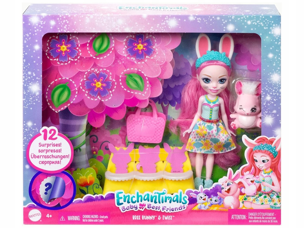 Enchantimals Lalka Bree Bunny Króliczek Twist + niespodzianka ZA5104 Płeć dziewczynki