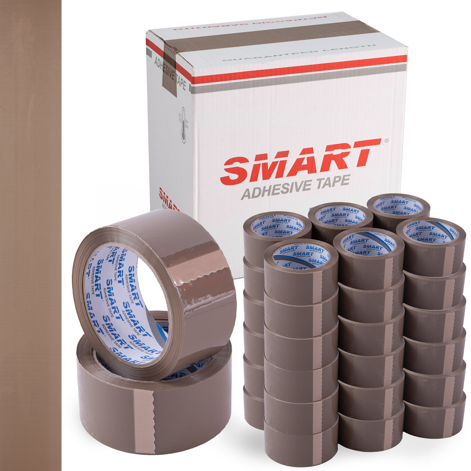 Taśma Klejąca szara Smart 48x100y Brąz brązowa 48/92 m karton 36 sztuk