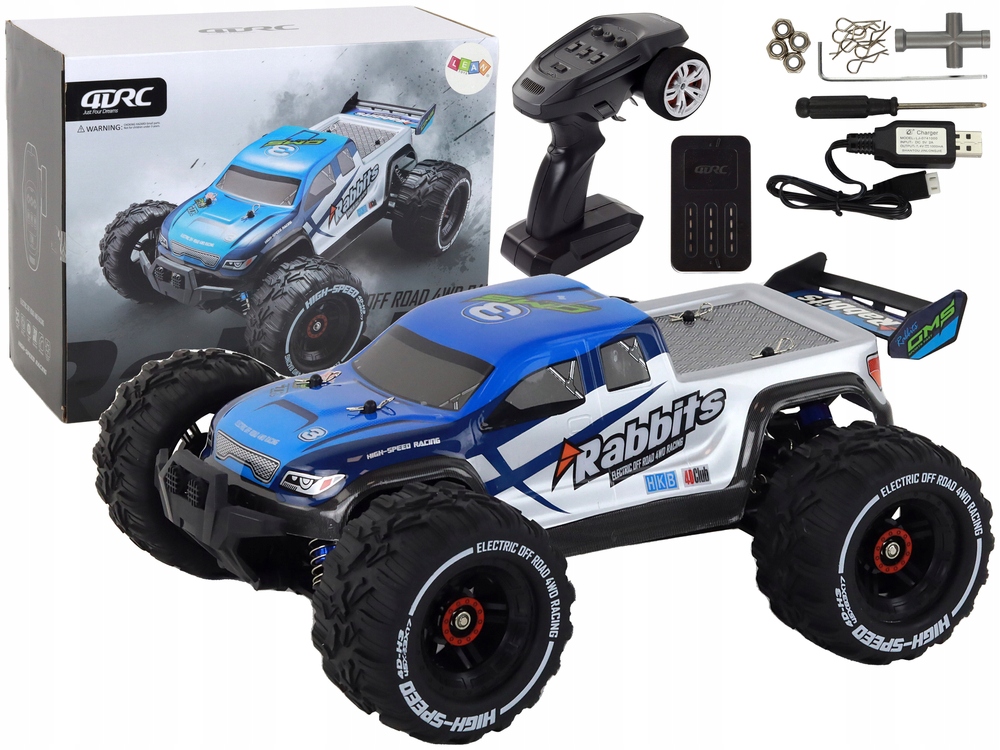 Samochód Terenowy Rabbits Rc Napęd Na 4 Koła Niebieski 2. 4G Lean Toys