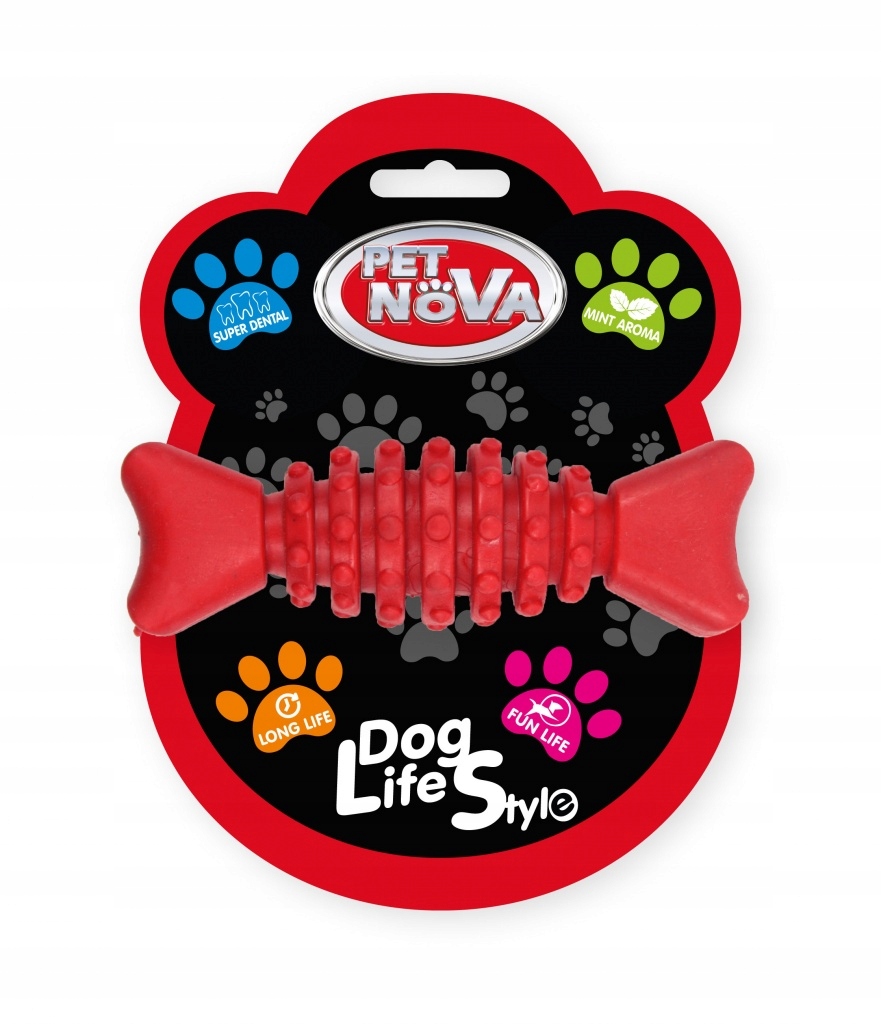 

Pet Nova kość dental 12cm czerwona