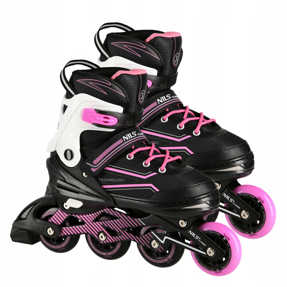 Kolečkové Brusle Nastavitelné Brusle 2v1 Rekreační Pro Mládež Kaučukové kolečka 39-42