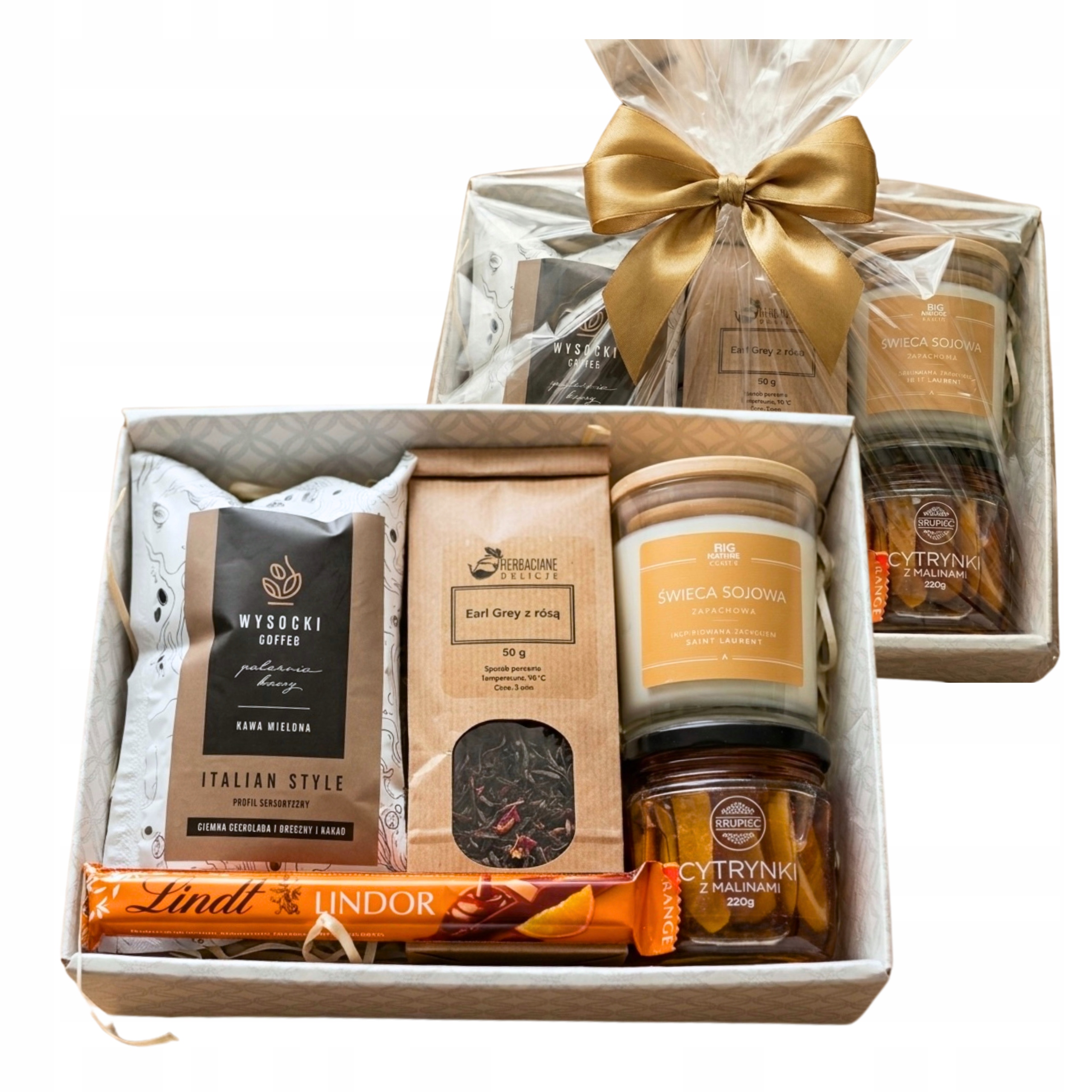 Levně Dárek Dárkový Koš Čaj Káva Dárek Koš Se Sladkostmi Narozeniny