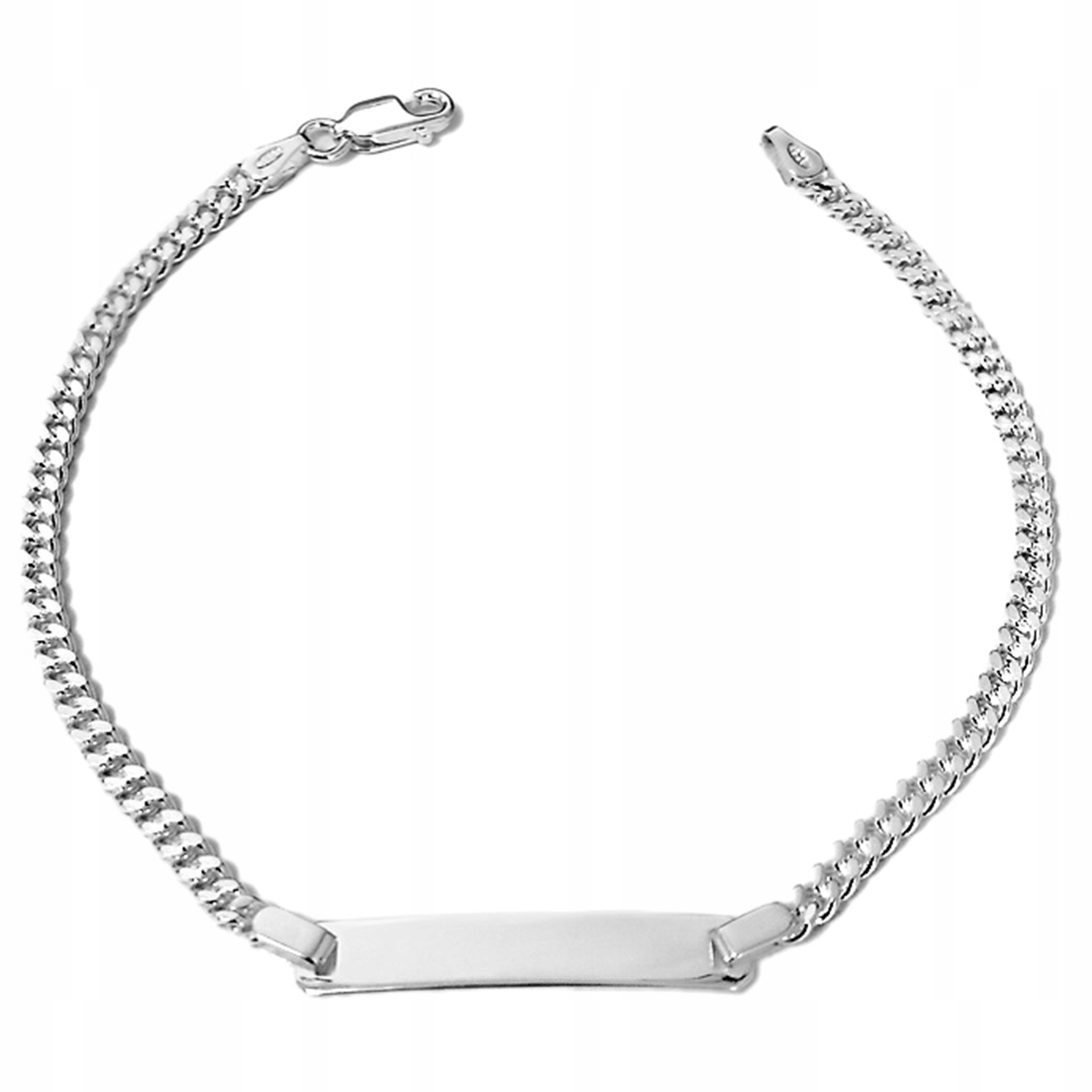 Náramek ze stříbra 925, jemný pancíř s hladkým plechem, módní vzor