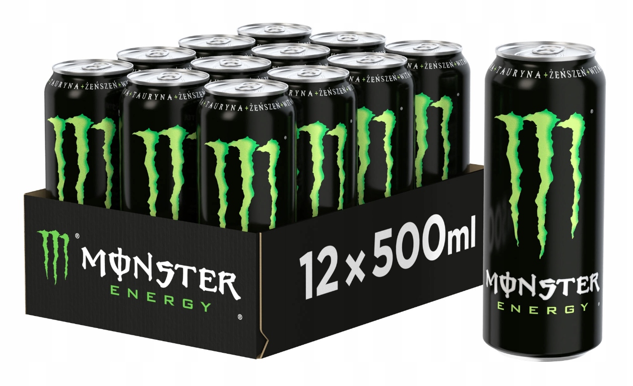 Energetický nápoj Monster Energy Zero Sugar Green bez cukru 12x 500ml