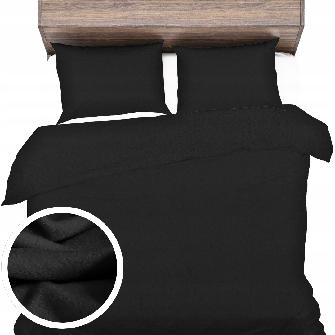 Povlečení Fleecové 160x200+2x70x80 Polaru Černé Teplé Příjemné