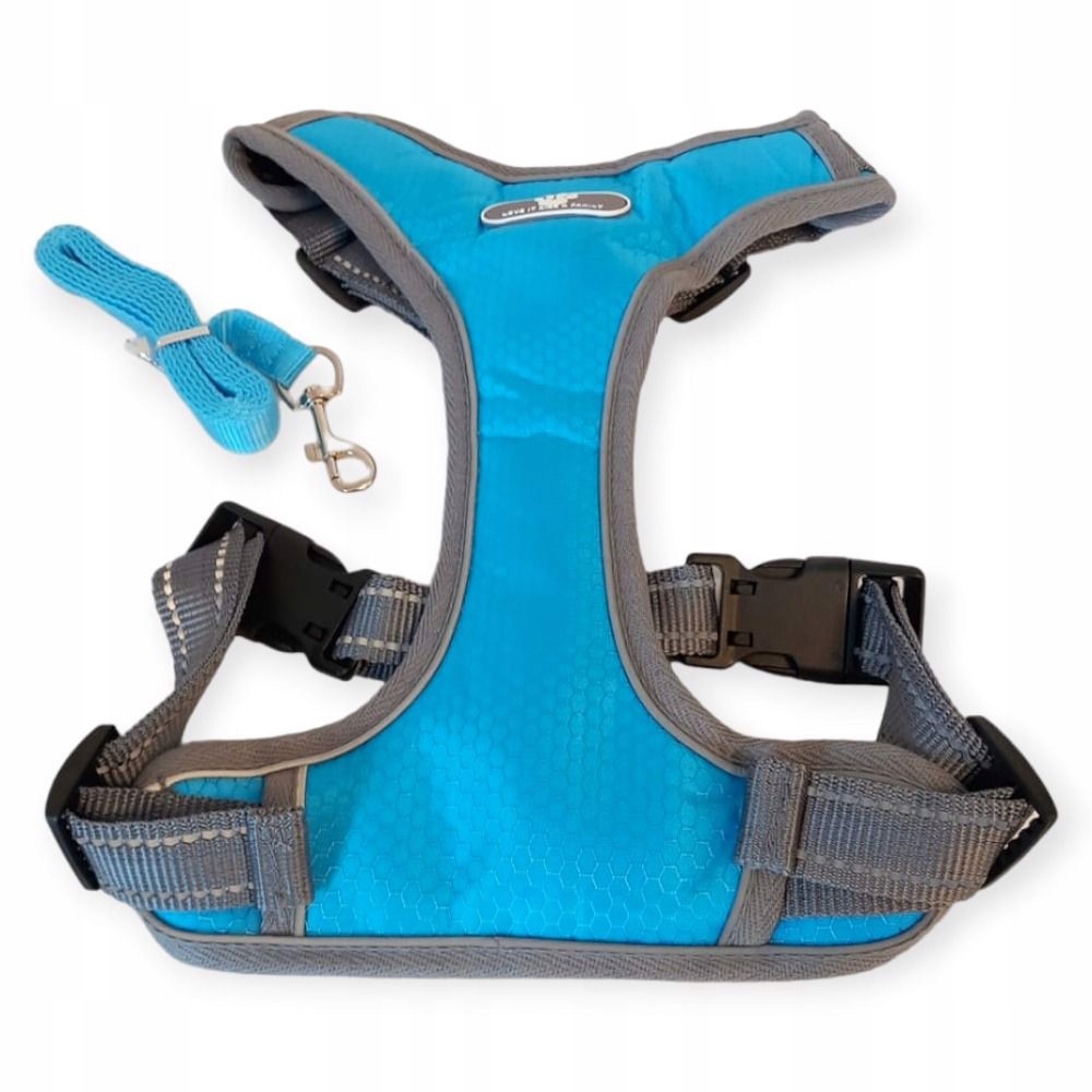 Regulovatelné popruhy s reflexním vodítkem, modrá barva L