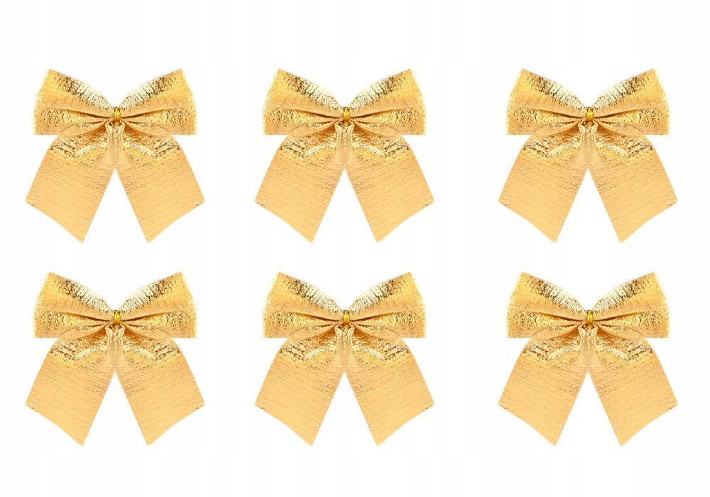 

Kokardy Dekoracyjne Do Prezentów Złote 6 szt Duże