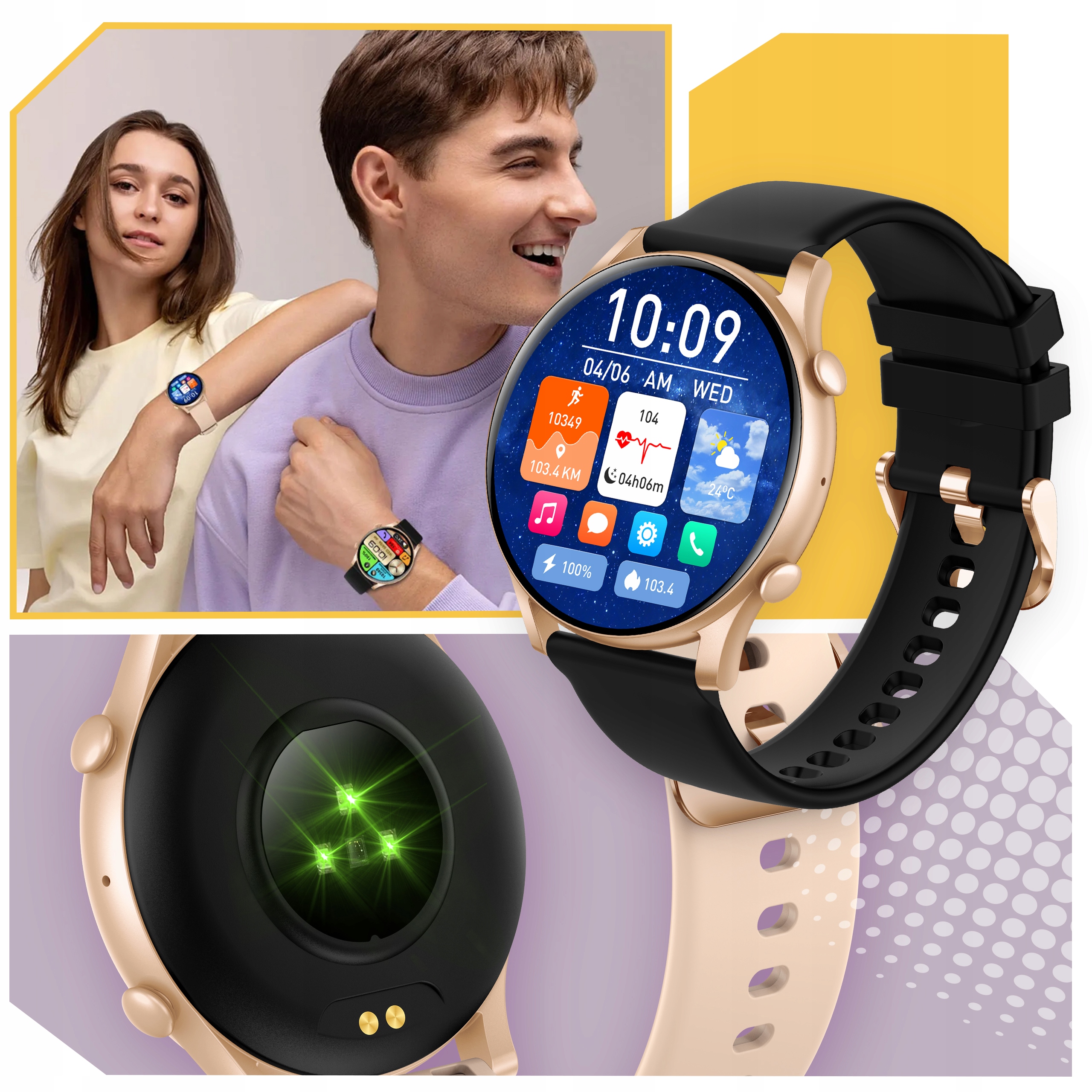 SMARTWATCH DAMSKI ZEGAREK PL MENU ROZMOWY SMART WATCH WODOODPORNY Marka LEWER