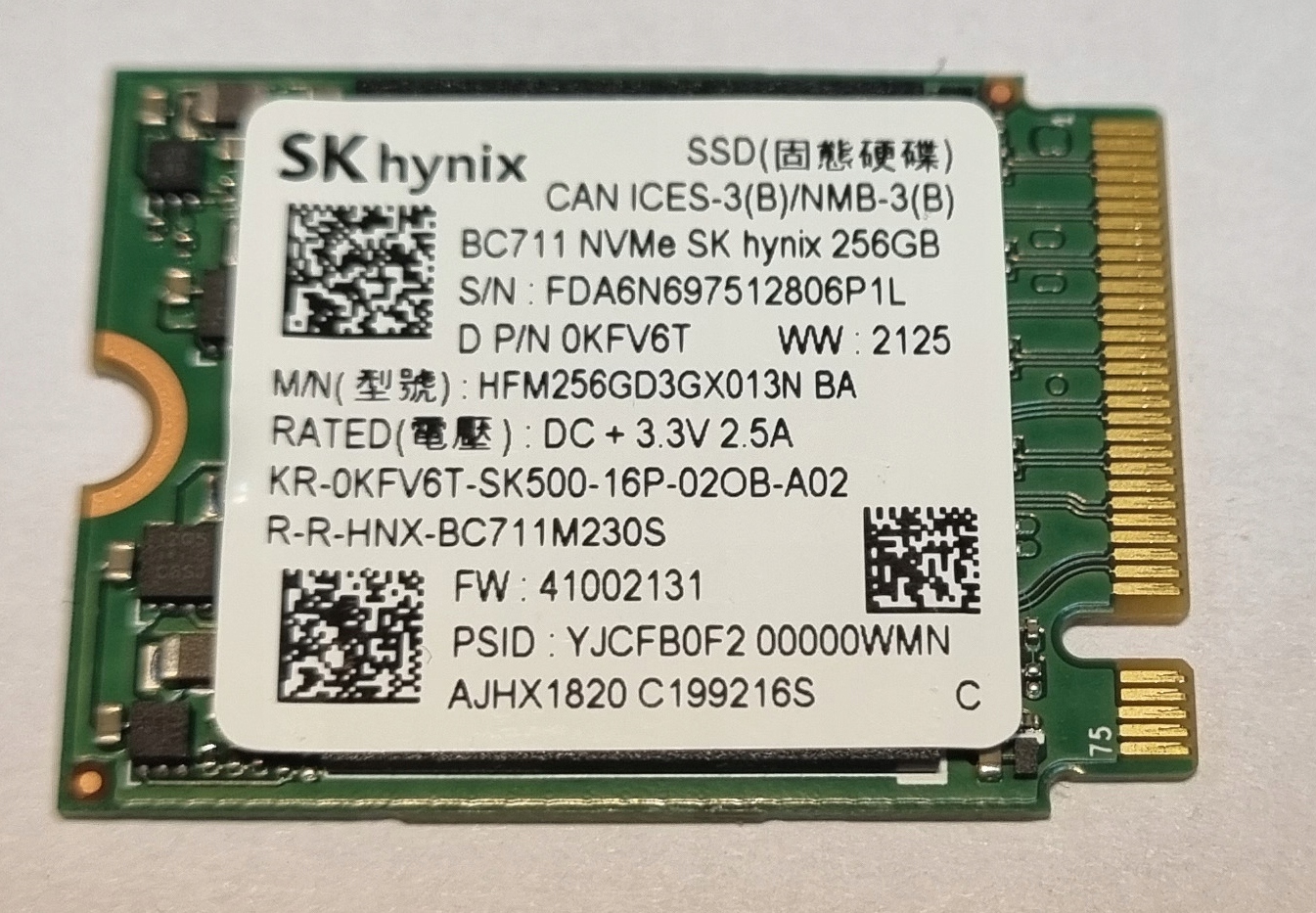 

Dysk Ssd 256GB M2 Pcie Nvme 2230