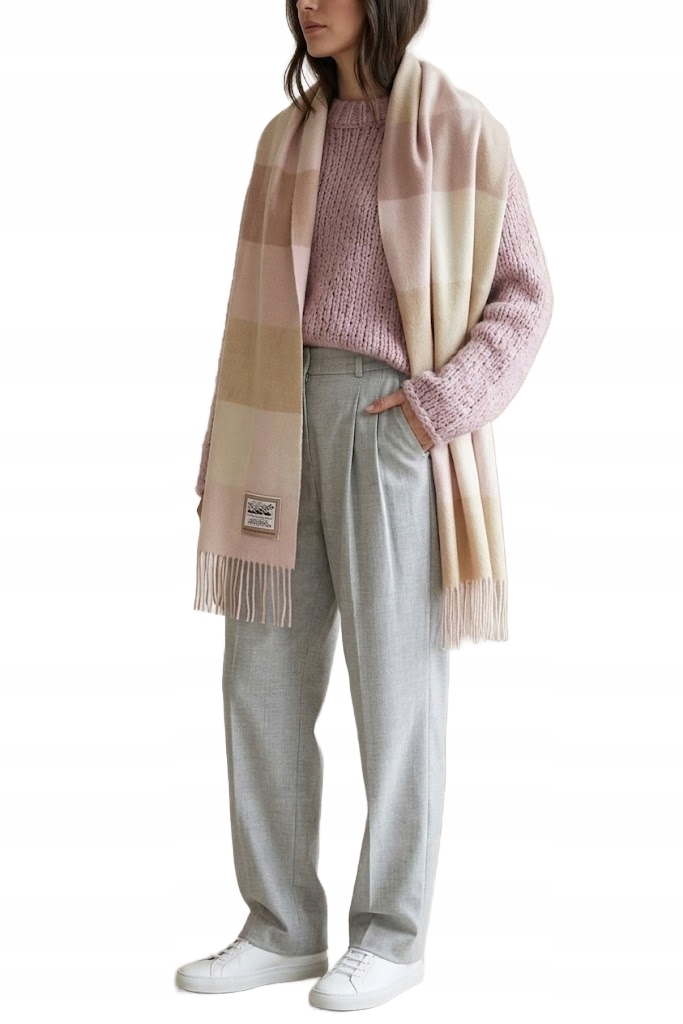 Heritage Traditions Jemná Krémová Šála S Třásněmi 164 x 31 cm 6EA