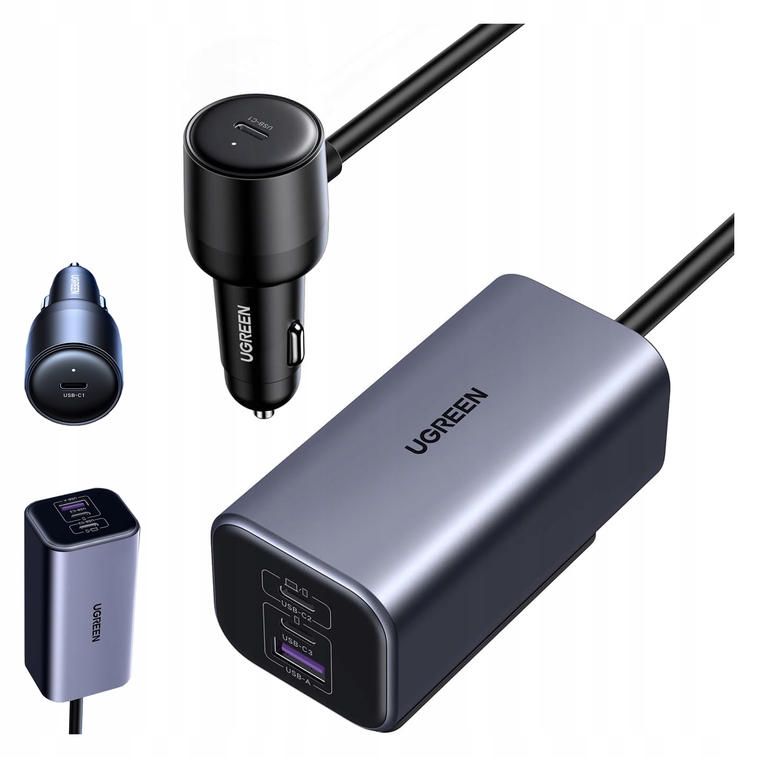 UGREEN EC706 USB-A 3x USB-C 150W Czarny