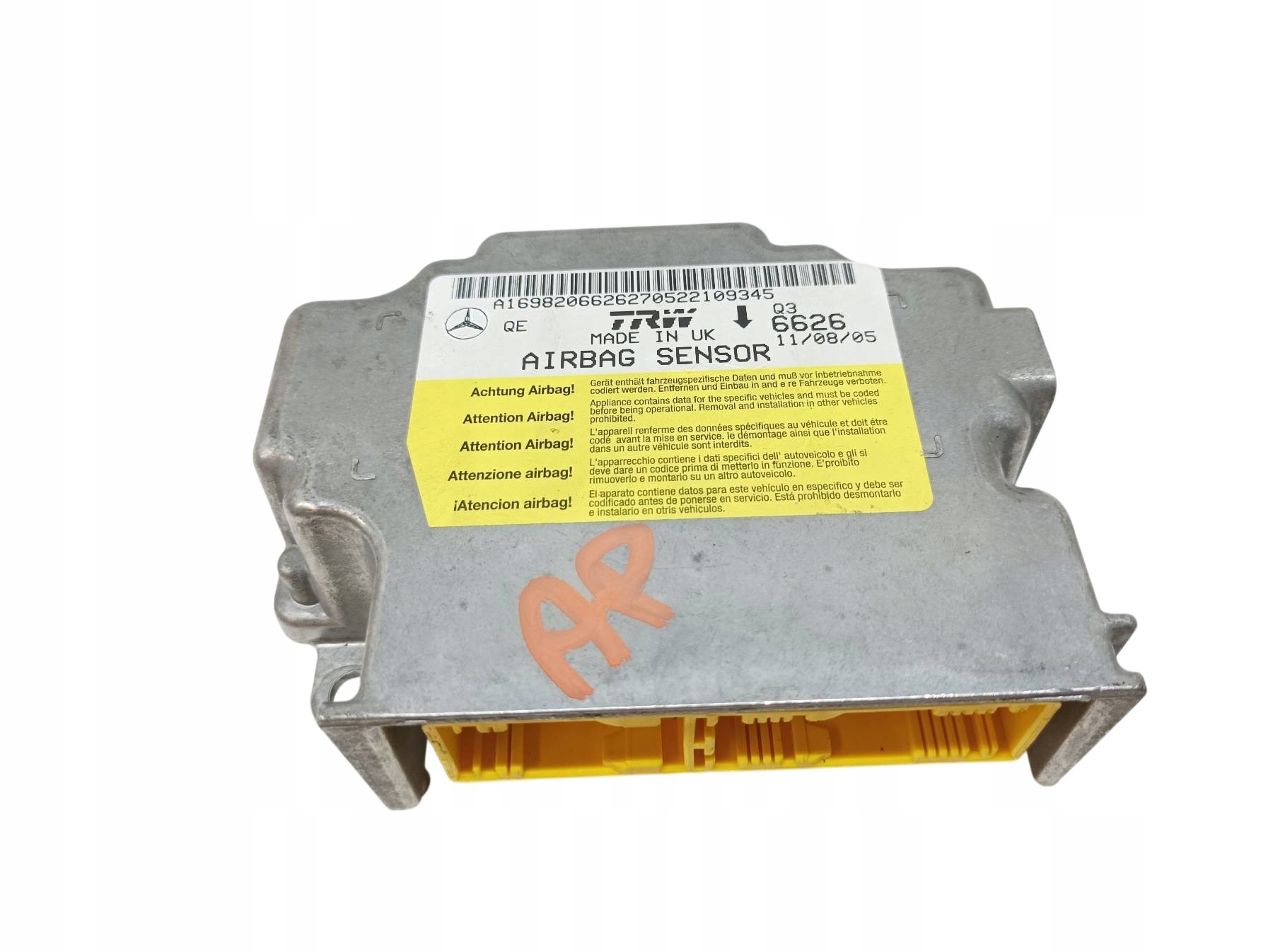 SENSOR airbag A169820662627 Mercedes-Benz B-klasa e (2005-2011) W245