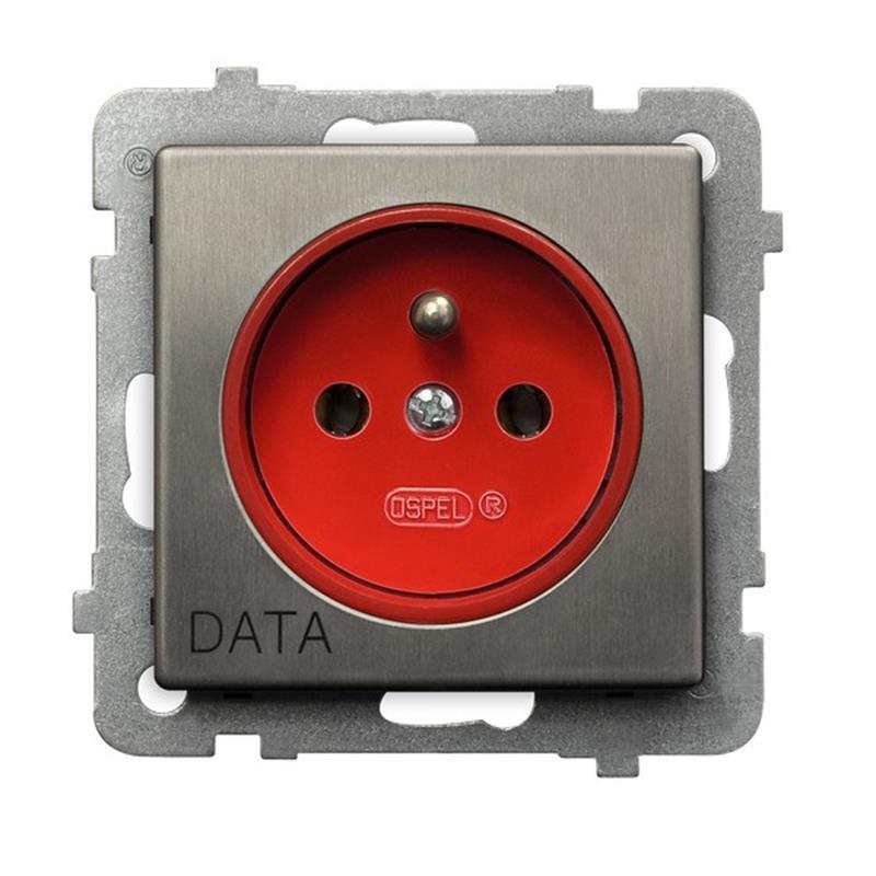 Ospel Sonáta ocel inox – jednozásuvka (+0) Data GP-1RMZD/m/37
