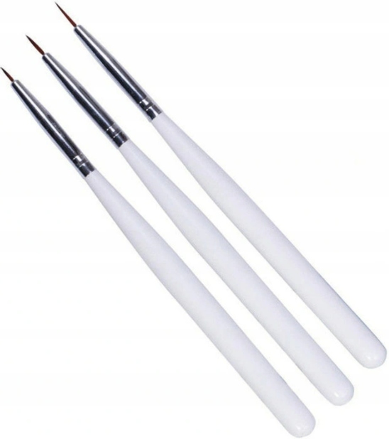 

Zestaw Pędzelków Do Zdobień Hybryda Akryl Żel 3szt